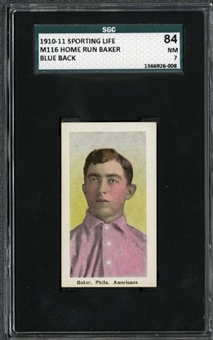 1910-11 M116 Sporting Life Frank "Home Run" Baker - SGC 84 NM 7 "1 of 2!"